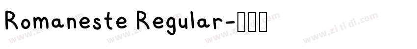 Romaneste Regular字体转换